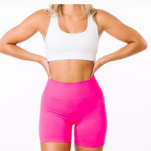 Zyia Hot Pink Biker Seamless Shorts - Picture 1 of 6